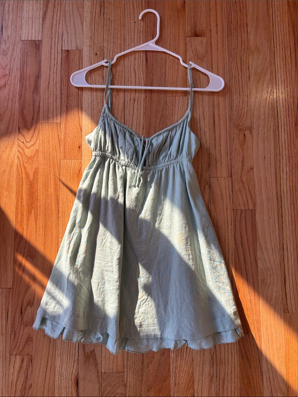 Princess Polly Light Sage Green Spaghetti Strap Sundress